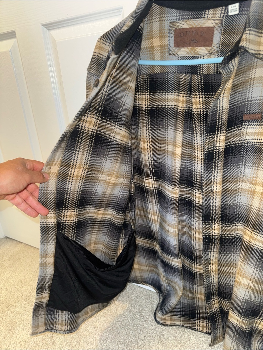 Orvis Heavy Flannel Shirt Jacket Men’s Large - Picture 5 of 6